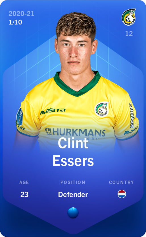 Sorare - Sorare Official - Clint Essers 2020-21 • Super Rare 1/10 - NFT # 15717292444249736518554828861645411535029661761938074736907926411306830875931