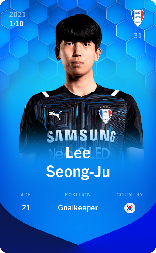 Sorare - Sorare Official - Lee Seong-Ju 2021-22 • Super Rare 1/10 - NFT # 39449166678101089927955765710845014261097657345055159585558577376522015794536