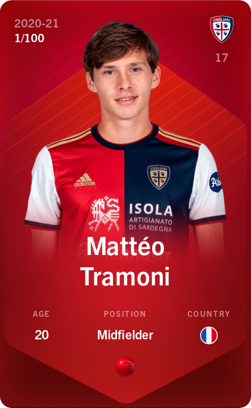 Sorare - Sorare Official - Mattéo Tramoni 2020-21 • Rare 1/100 - NFT # 50798163548458852546295631089328290819552454627878995978925356844974139777870