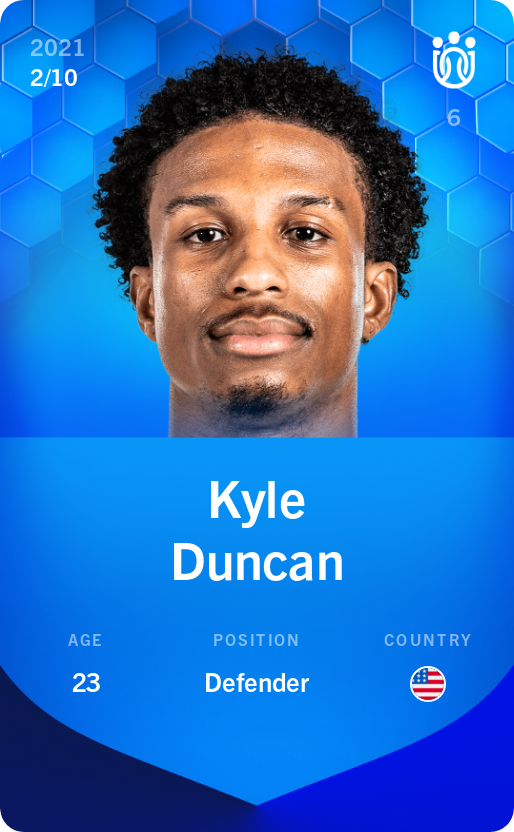 Sorare - Sorare Official - Kyle Duncan 2021-22 • Super Rare 2/10 - NFT # 115705572153161030226374553053959559259776134869312015070346573703958752955577