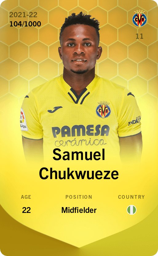 Samuel Chukwueze 2021-22 • Limited 104/1000