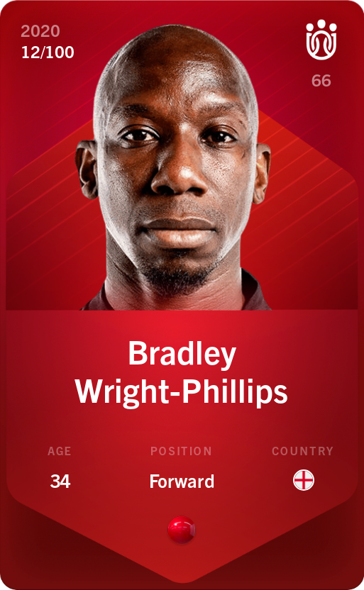 Sorare - Sorare Official - Bradley Wright-Phillips 2020-21 • Rare 12/100 - NFT # 34631848119582537374314049533316298223429653480553093600247191104391901593559