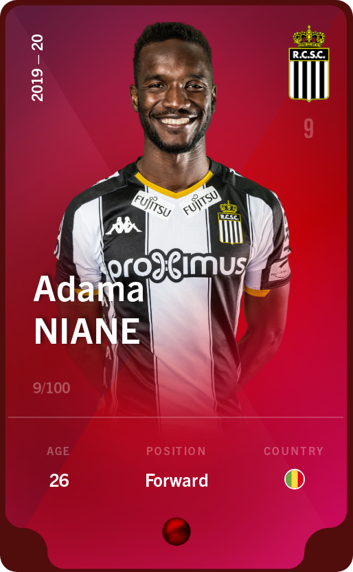 Sorare - Sorare Official - Adama Niane 2019-20 • Rare 9/100 - NFT # 16921470630068325048765823465498492859378963430091716532672926722405048986840