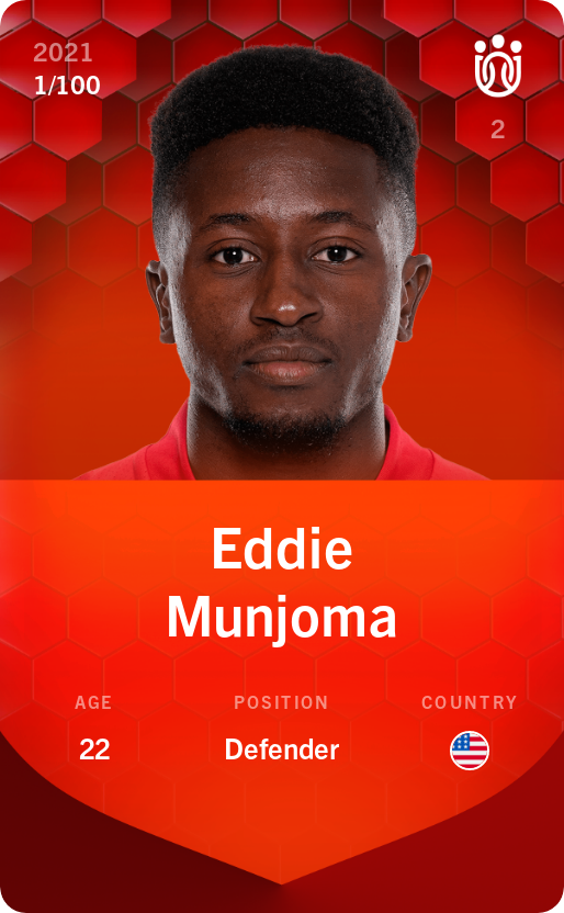 Sorare - Sorare Official - Eddie Munjoma 2021-22 • Rare 1/100 - NFT # 31675026597188323716740341483695456008197574104677827396462183312764220868484