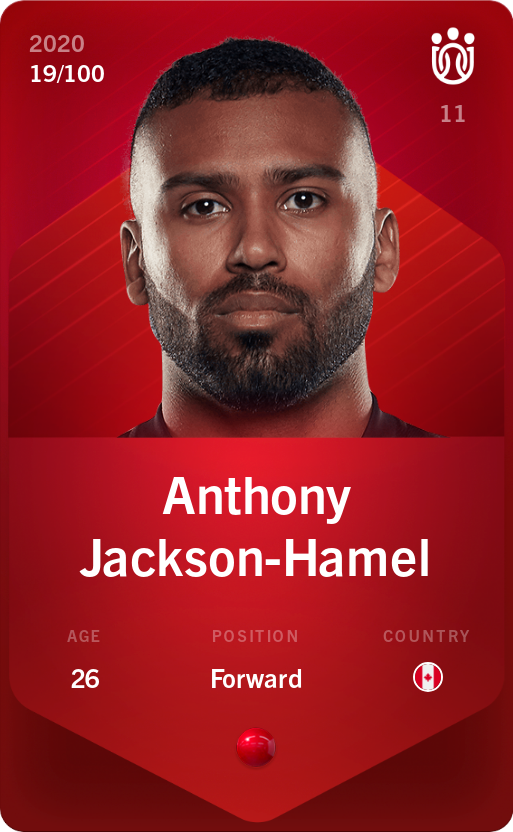 Sorare - Sorare Official - Anthony Jackson-Hamel 2020-21 • Rare 19/100 - NFT # 35717077330221047652491689795108547281074986971633610580332311056795787206181
