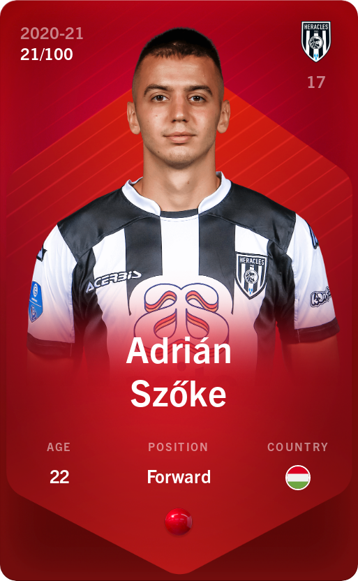 Sorare - Sorare Official - Adrián Szőke 2020-21 • Rare 21/100 - NFT # 45721479999572674594447721546824157702303665717612063445285152741640229994196