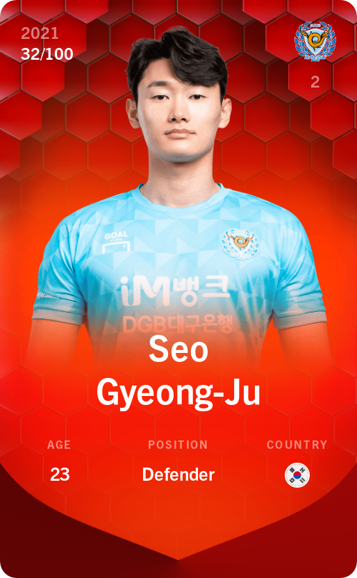 Sorare - Sorare Official - Seo Gyeong-Ju 2021-22 • Rare 32/100 - NFT # 9576113595014190254766051491590978940356080887803902395111132656702005254079