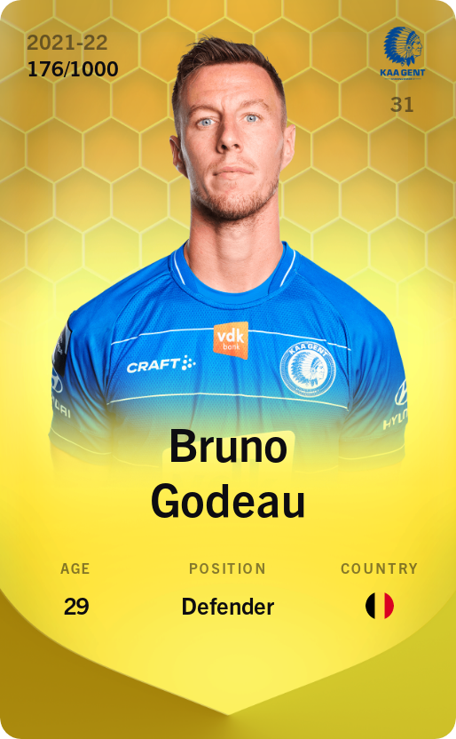 Sorare - Sorare Official - Bruno Godeau 2021-22 • Limited 176/1000 - NFT # 23527624799669258197140084229613953075148950955583854410906216047248280652183