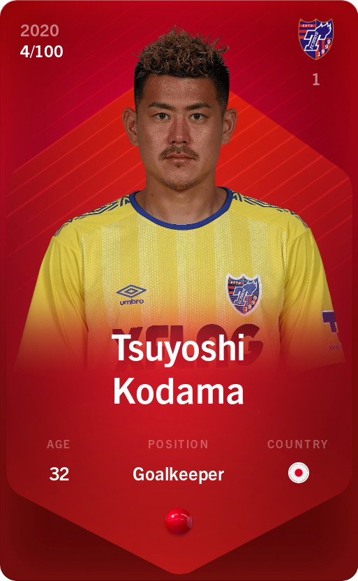 Sorare - Sorare Official - Tsuyoshi Kodama 2020-21 • Rare 4/100 - NFT # 88138966064337361972118400114599010538284568359870424429334104660656252333303