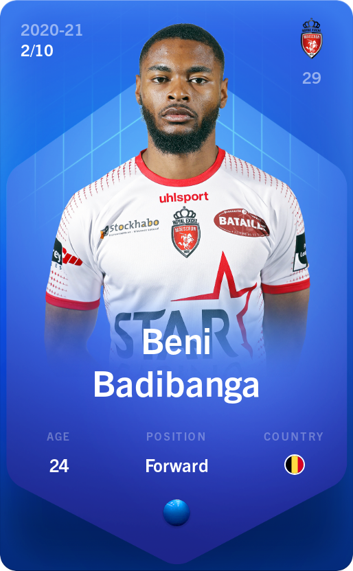 Sorare - Sorare Official - Beni Badibanga 2020-21 • Super Rare 2/10 - NFT # 1878881910323688665377439641684409431789759556323385610752781493150034719256