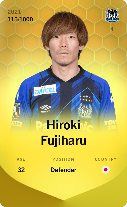 Sorare - Sorare Official - Hiroki Fujiharu 2021-22 • Limited 115/1000 - NFT # 48414098009174347003038940344624282463753749977415339895651274689052436521451