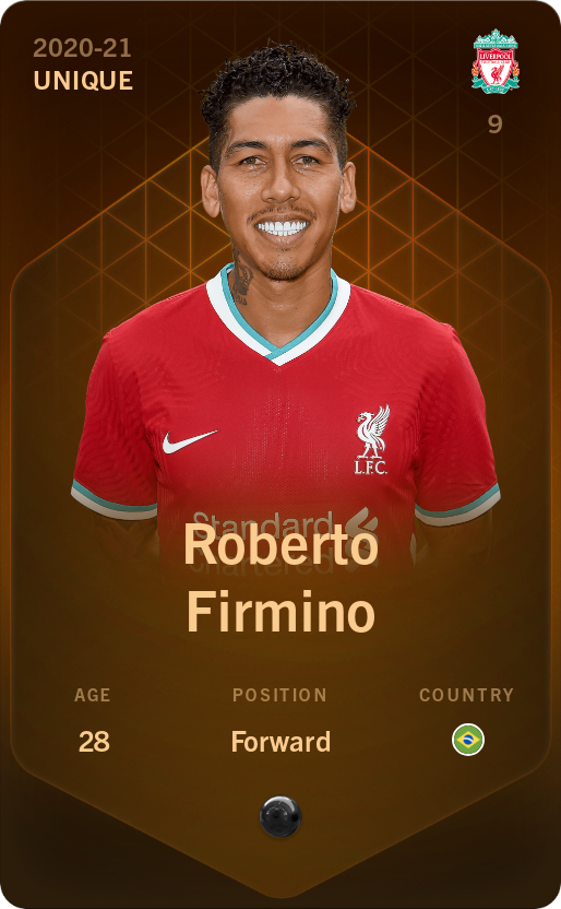 Sorare - Sorare Official - Roberto Firmino 2020-21 • Unique - NFT # 29883965379346244186599347998016159611904705432198314703895192033857734344494