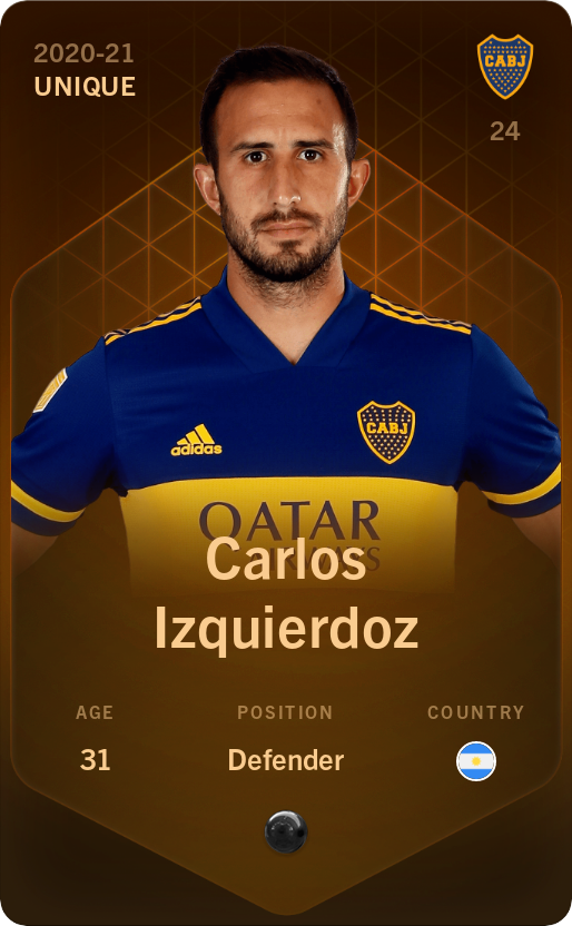 Sorare - Sorare Official - Carlos Izquierdoz 2020-21 • Unique - NFT # 21532442988047515474236888567563193536404692760200022798957687230904914550462