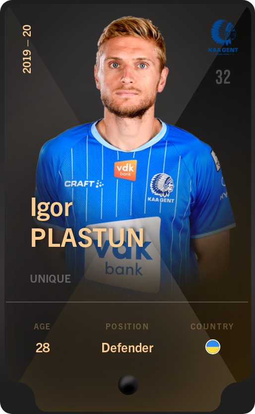Sorare - Sorare Official - Igor Plastun 2019-20 • Unique - NFT # 113784116663343065120102516277209051752883041366543173035386255613166577510916