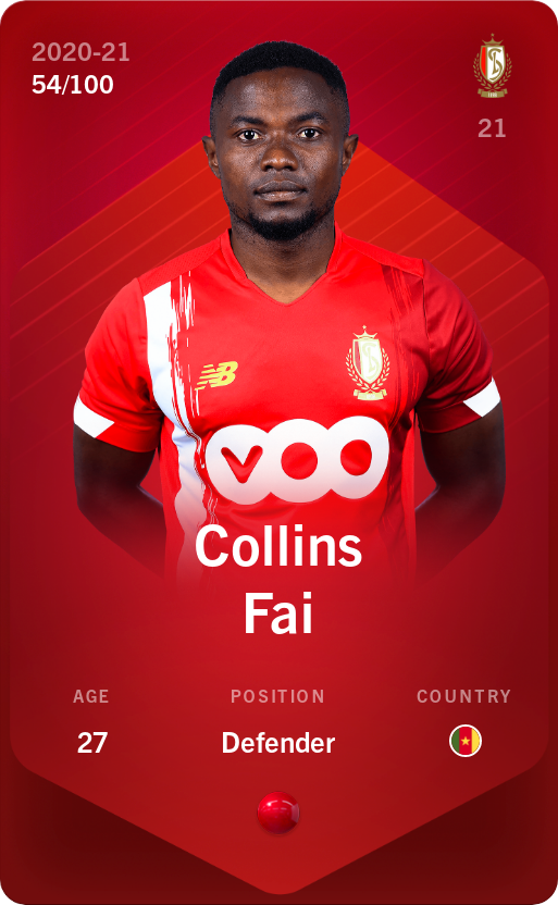 Sorare - Sorare Official - Collins Fai 2020-21 • Rare 54/100 - NFT # 112771352709218314345550808266312019596601770072981483778836739472506244155578