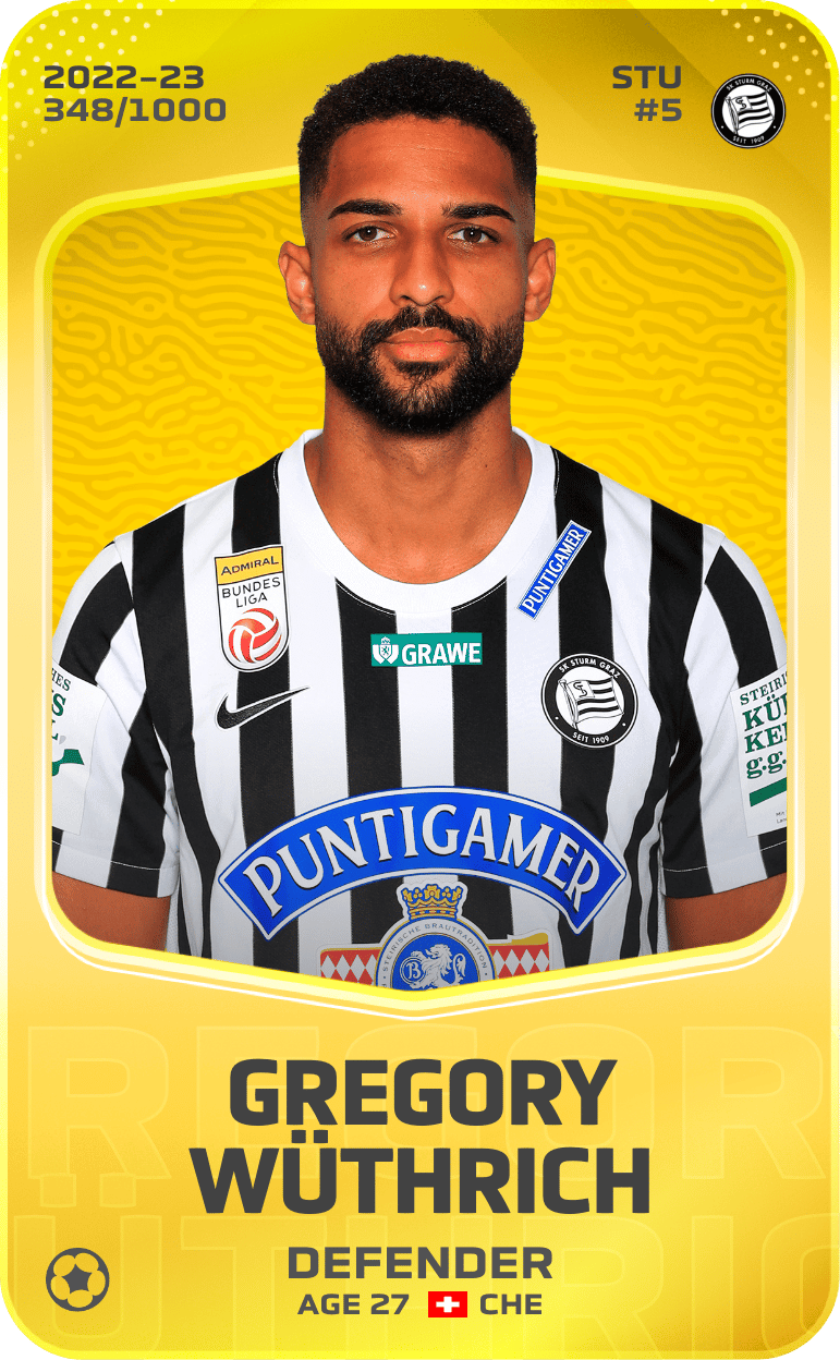 Gregory Wüthrich 2022-23 • Limited 348/1000