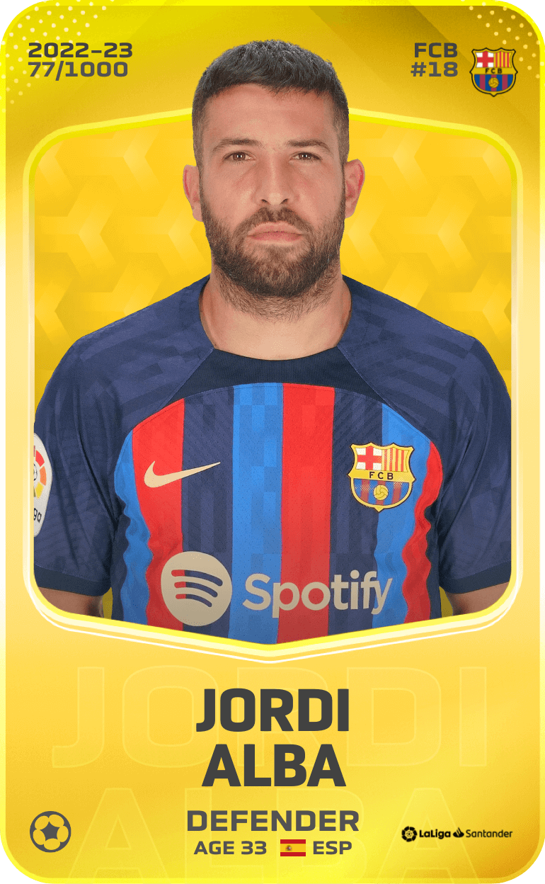 Jordi Alba 2022-23 • Limited 77/1000
