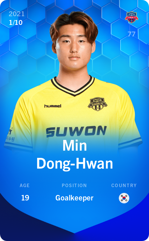 Sorare - Sorare Official - Min Dong-Hwan 2021-22 • Super Rare 1/10 - NFT # 29089596759940060472046118847920252791485070819783466780844455844584381551637