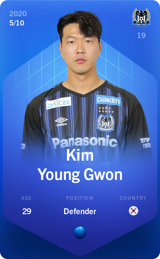 Sorare - Sorare Official - Kim Young Gwon 2020-21 • Super Rare 5/10 - NFT # 308601158103246570390538894094292738365644096704462804548239240760633877067