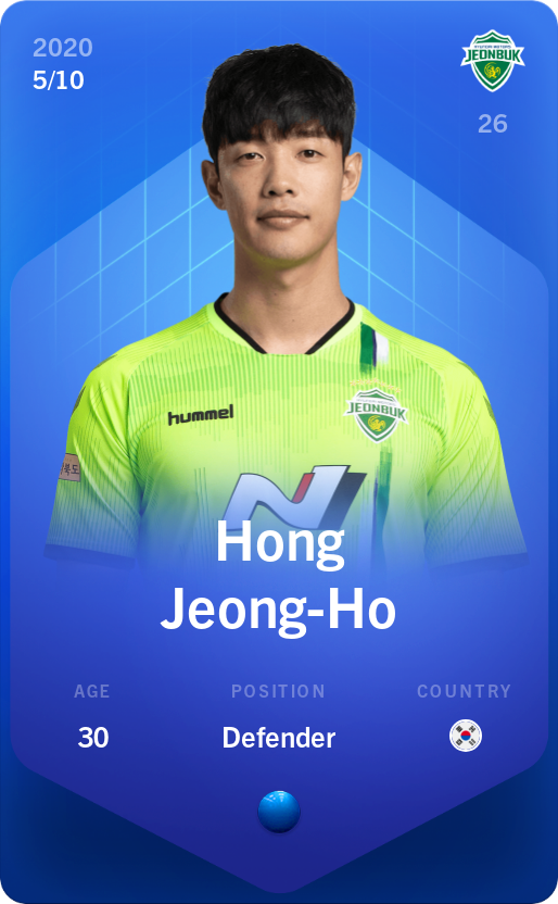 Sorare - Sorare Official - Hong Jeong-Ho 2020-21 • Super Rare 5/10 - NFT # 54884507967475114630515997262708737679679705435690378618317733530918993744800