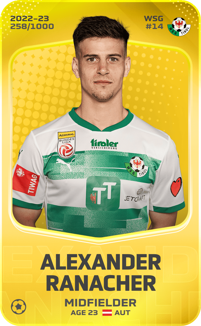 Alexander Ranacher 2022-23 • Limited 258/1000