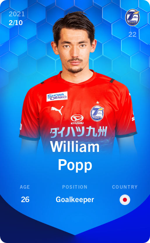 Sorare - Sorare Official - William Popp 2021-22 • Super Rare 2/10 - NFT # 27786804325942491944444249731234915329413929597355709406994220653156580916528