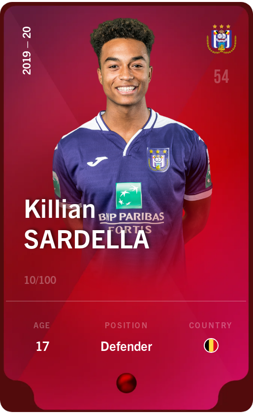 Sorare - Sorare Official - Killian Sardella 2019-20 • Rare 10/100 - NFT # 11013113732129567409390722722731790412416298528761817225548161876380628649222