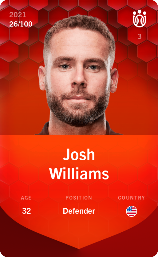 Sorare - Sorare Official - Josh Williams 2021-22 • Rare 26/100 - NFT # 30348593661549349502649973058002688461034975834454395066784773184178315801990