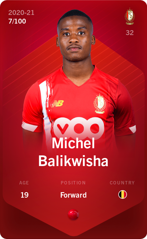 Sorare - Sorare Official - Michel Balikwisha 2020-21 • Rare 7/100 - NFT # 50163223931547510577844992770021537419958721937386008331634615175214966370676