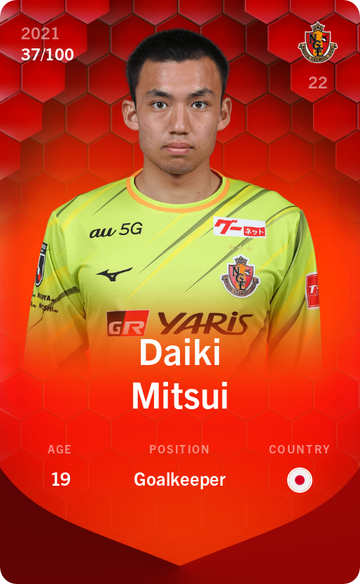 Sorare - Sorare Official - Daiki Mitsui 2021-22 • Rare 37/100 - NFT # 109290653085659535581236305500351494843257065671007211929808871941662068637428
