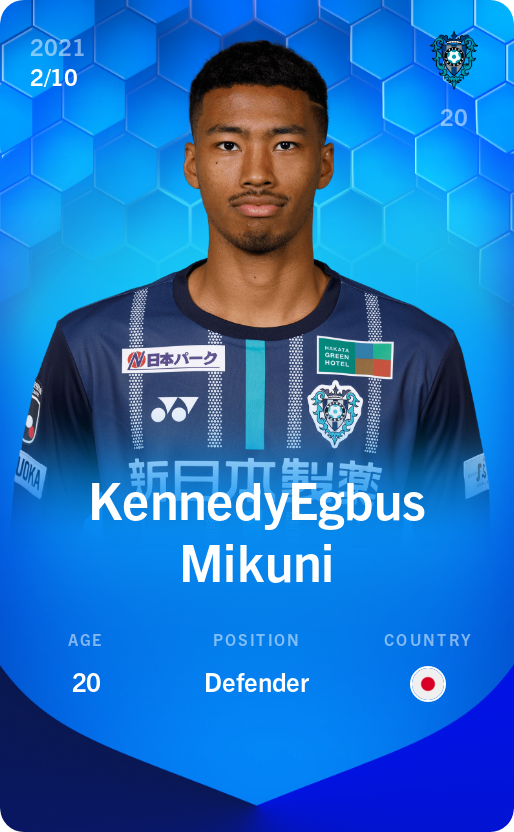 Sorare - Sorare Official - KennedyEgbus Mikuni 2021-22 • Super Rare 2/10 - NFT # 42662877135931149264392092257074036352238909964711607253431671996364210446810