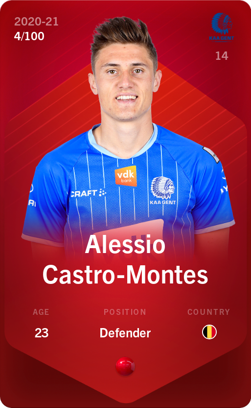 Sorare - Sorare Official - Alessio Castro-Montes 2020-21 • Rare 4/100 - NFT # 56390003042175687096194638647672014120521433563148115290545868156490029351324