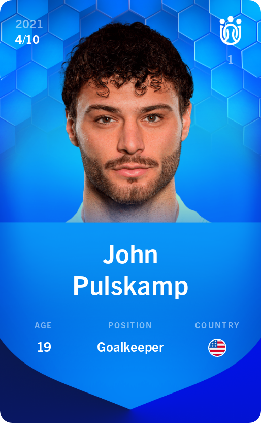Sorare - Sorare Official - John Pulskamp 2021-22 • Super Rare 4/10 - NFT # 1823648315473482894103275261336109686400364406702866165332085842964950845419