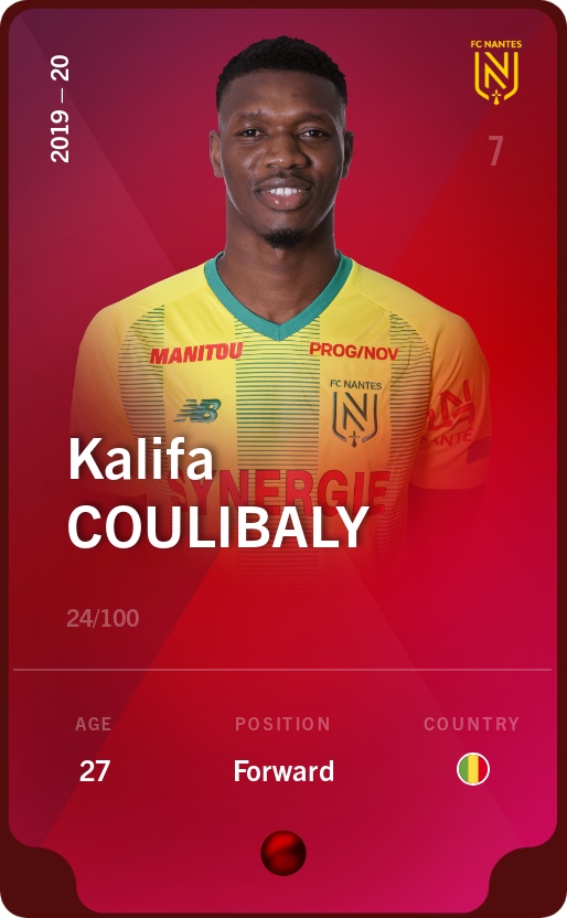 Sorare - Sorare Official - Kalifa Coulibaly 2019-20 • Rare 24/100 - NFT # 83356456170200549765118907871983135210649132941367468579536524428860979623364