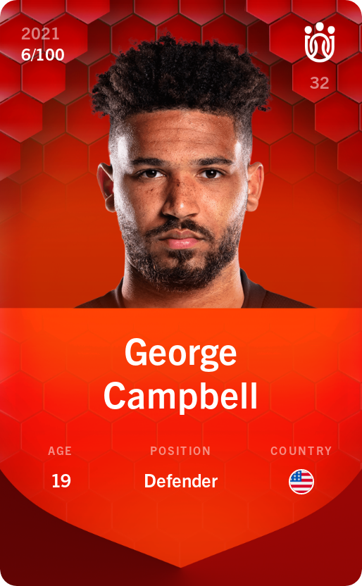 Sorare - Sorare Official - George Campbell 2021-22 • Rare 6/100 - NFT # 50691361316649118313897674391807952630448188491211014521657186091131000785638