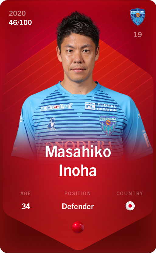Sorare - Sorare Official - Masahiko Inoha 2020-21 • Rare 46/100 - NFT # 97982978195102600426113931933523464956042803176910544237710117136711053228080