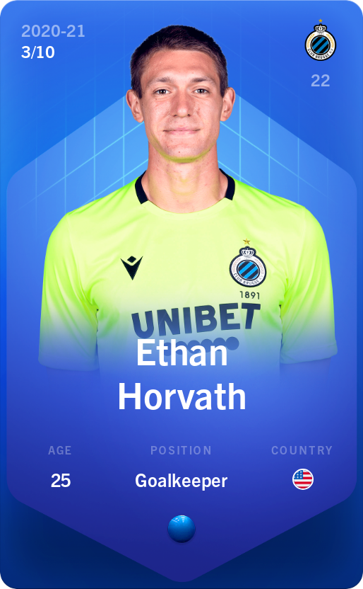 Sorare - Sorare Official - Ethan Horvath 2020-21 • Super Rare 3/10 - NFT # 29903850622485035370499886959375445759793472889441160778977870596318876751212