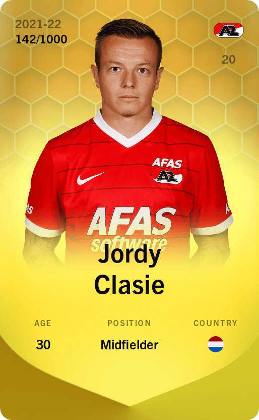 Jordy Clasie 2021-22 • Limited 142/1000