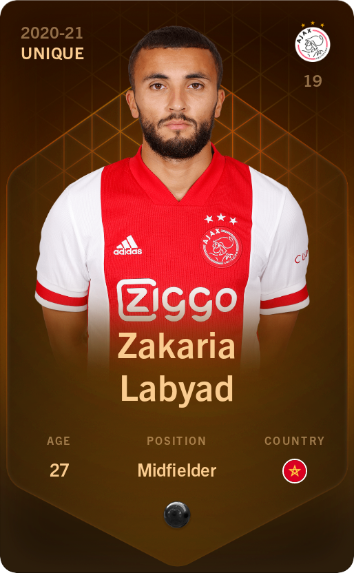 Sorare - Sorare Official - Zakaria Labyad 2020-21 • Unique - NFT # 68295429302602261941043567851767132261998500640274619488264044166519340661035