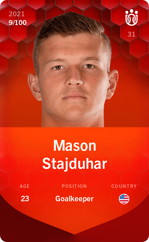Sorare - Sorare Official - Mason Stajduhar 2021-22 • Rare 9/100 - NFT # 51911801812513235270920536220504602477269368736188494685403110739732329803715