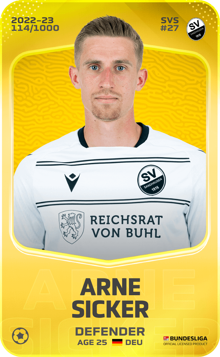 Arne Sicker 2022-23 • Limited 114/1000