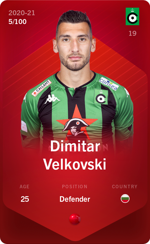 Sorare - Sorare Official - Dimitar Velkovski 2020-21 • Rare 5/100 - NFT # 105675547263187298903043342444373381057496785118405550576035763644649478097650