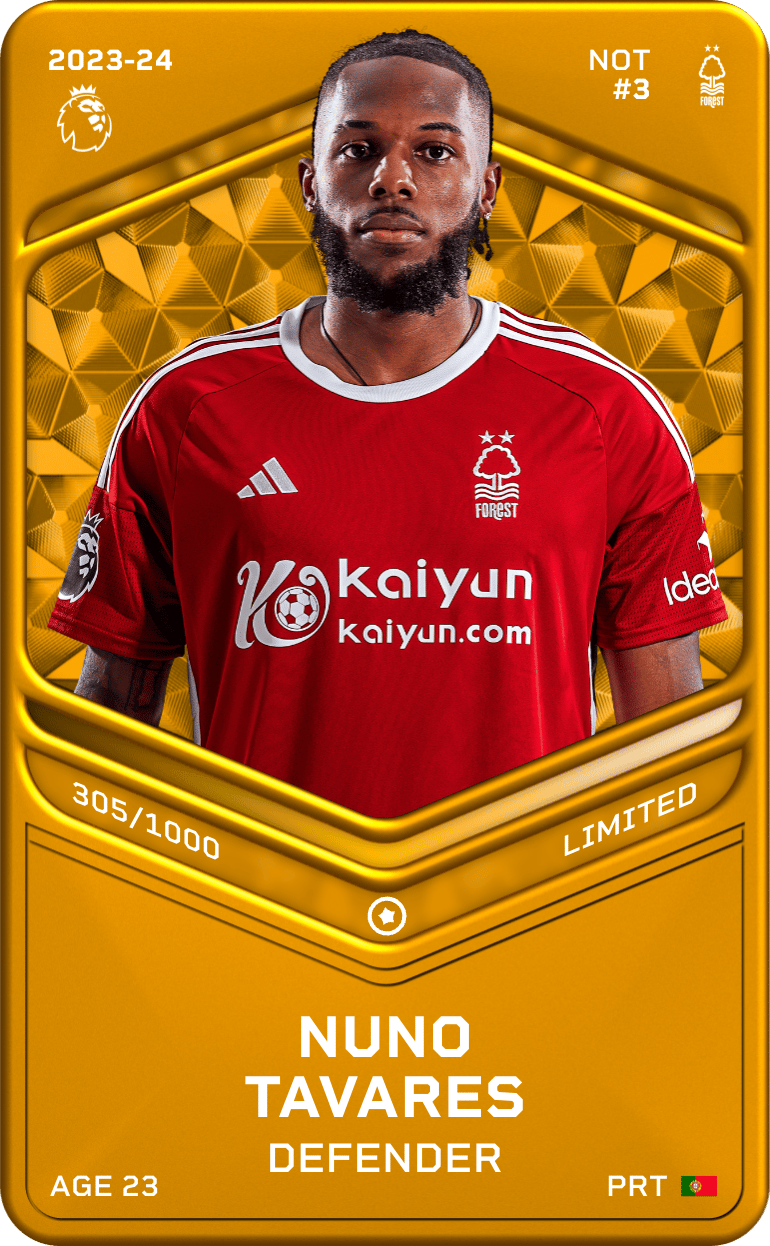 Nuno Tavares 2023-24 • Limited 305/1000