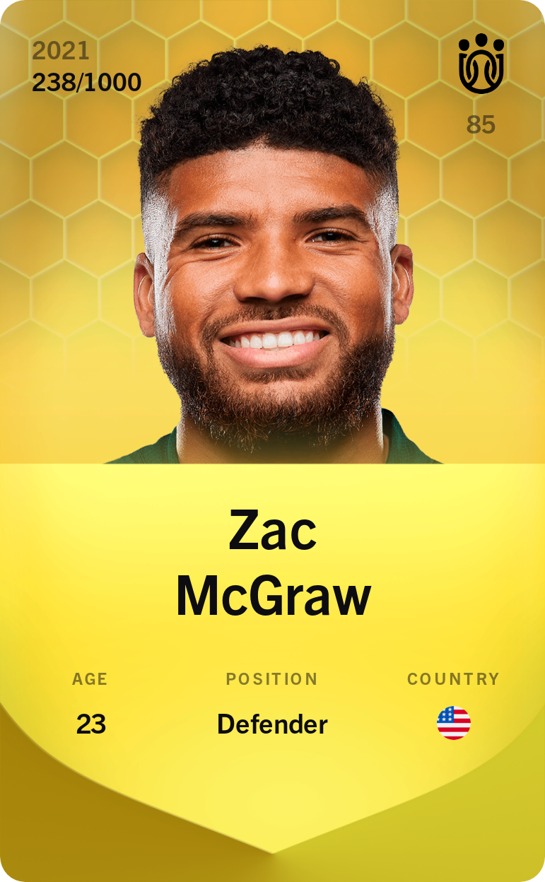 Sorare - Sorare Official - Zac McGraw 2021-22 • Limited 238/1000 - NFT # 87902825994871233337145384116784867741097959827845500252804081448940457365644