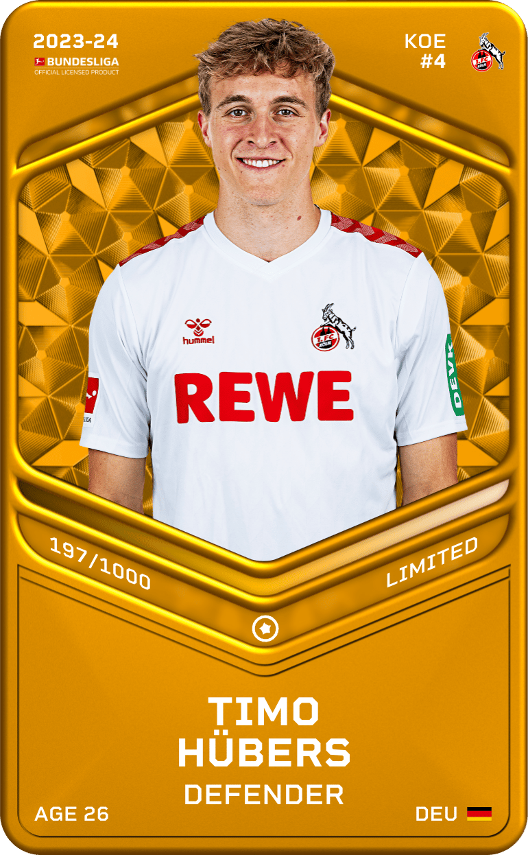 Timo Hübers 2023-24 • Limited 197/1000