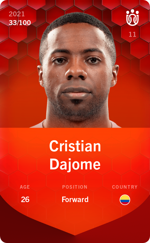 Sorare - Sorare Official - Cristian Dajome 2021-22 • Rare 33/100 - NFT # 5777884499791289701534589339750022134285116369654149714244380668010804839950