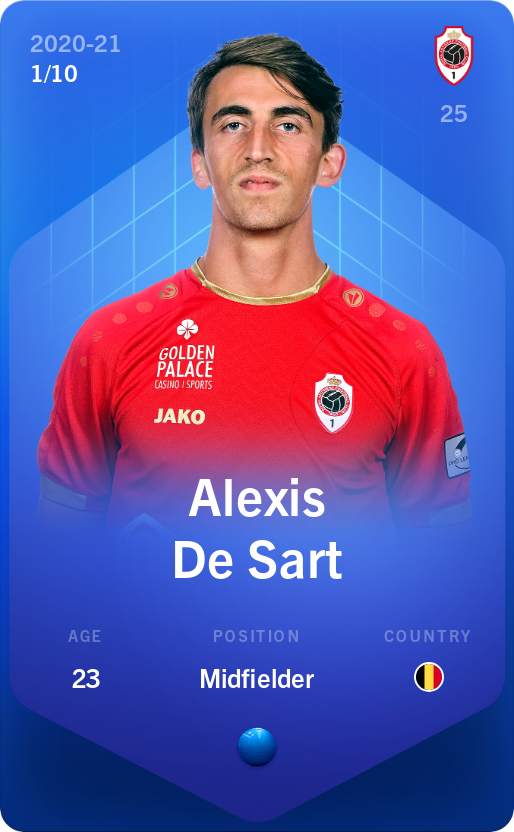Sorare - Sorare Official - Alexis De Sart 2020-21 • Super Rare 1/10 - NFT # 71685275472537491251185769554943849898341412097409526432126022842781183232585