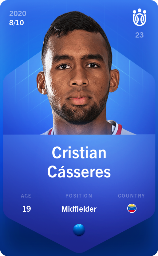 Sorare - Sorare Official - Cristian Cásseres 2020-21 • Super Rare 8/10 - NFT # 15650714763314473937524995033744320331946325664774125152051696020460340732404