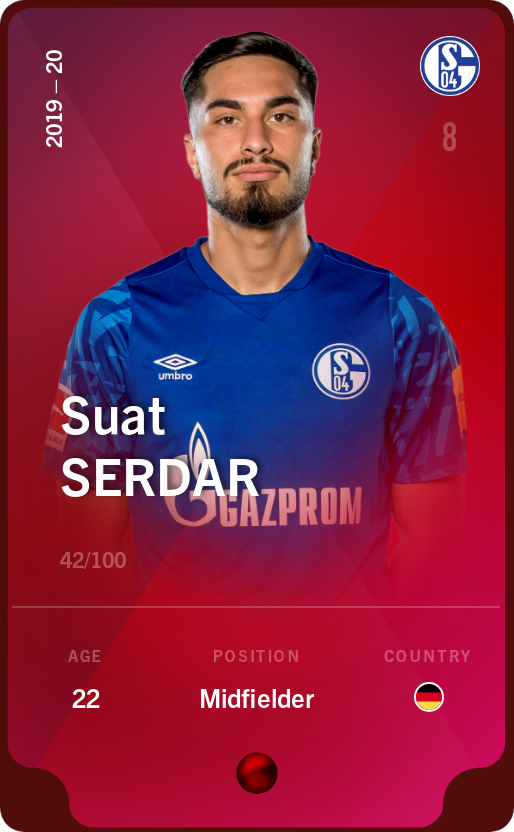 Sorare - Sorare Official - Suat Serdar 2019-20 • Rare 42/100 - NFT # 64569633888587711233344282289431139263199134613794825199631279152976514175648