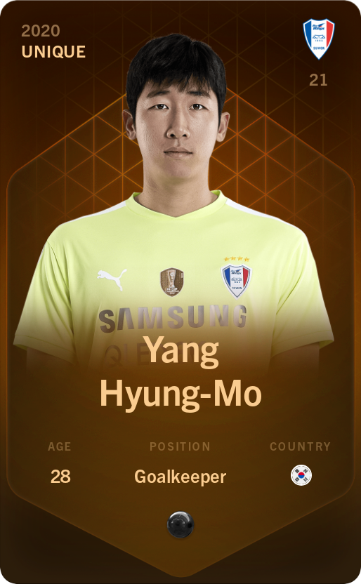 Sorare - Sorare Official - Yang Hyung-Mo 2020-21 • Unique - NFT # 61565560624029500621397985001755993567659023173472980802212773873097034480713